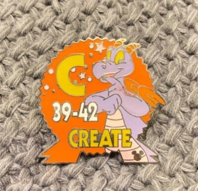 Disney FIGMENT C CREATE Epcot Parking Cast Lanyard Pin Hidden Mickey 