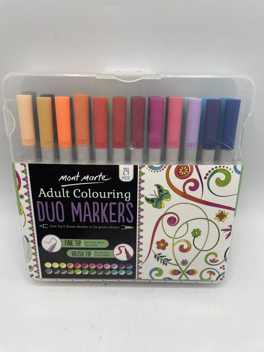 Duo Markers Mont Marte Fine Tip Markers Mont Marte Adult Colouring