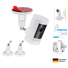 2 Stück Selbstklebende Ring Kamera Halterung 360° verstellbar für Innen/Außen