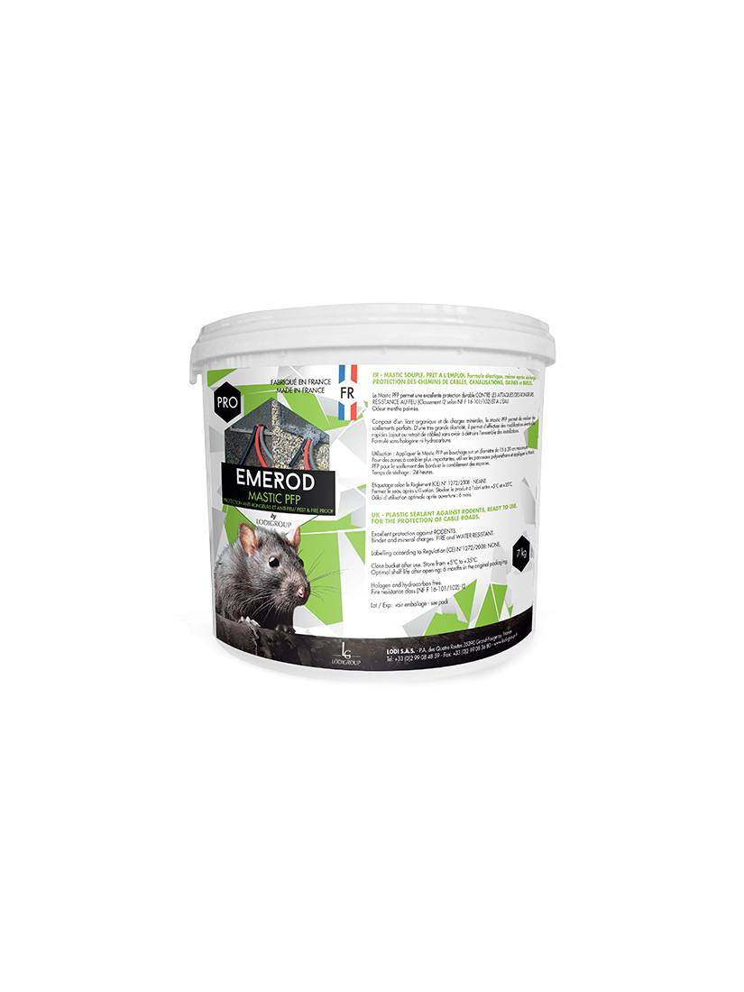 Mastic anti-rongeurs souple et coupe-feu pour stopper les rats dans les cloisons