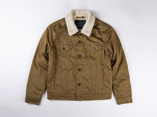 Levis Sherpa Jacket Denim Trucker Jackets Black Blue Jacket Levis - Picture 4 of 27