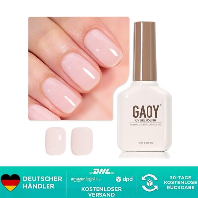Sheer Light Pink Gel Nagellack, 16 ml Jelly Milky White Pfirsich Transparente...