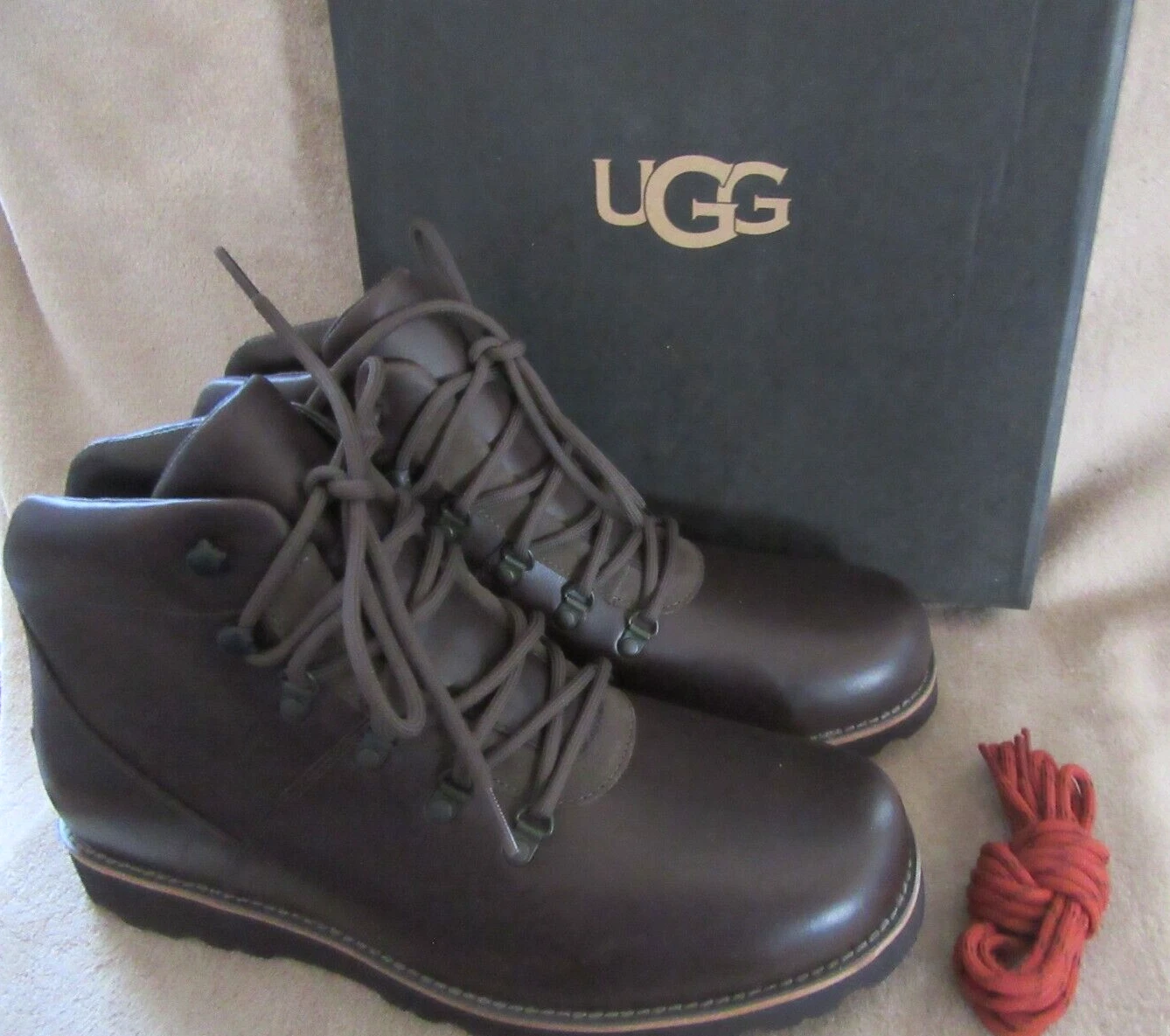 UGG 1017730 Mens Hafstein Waterproof Slate Leather Boots Shoes US 11 M EU 44 NWB