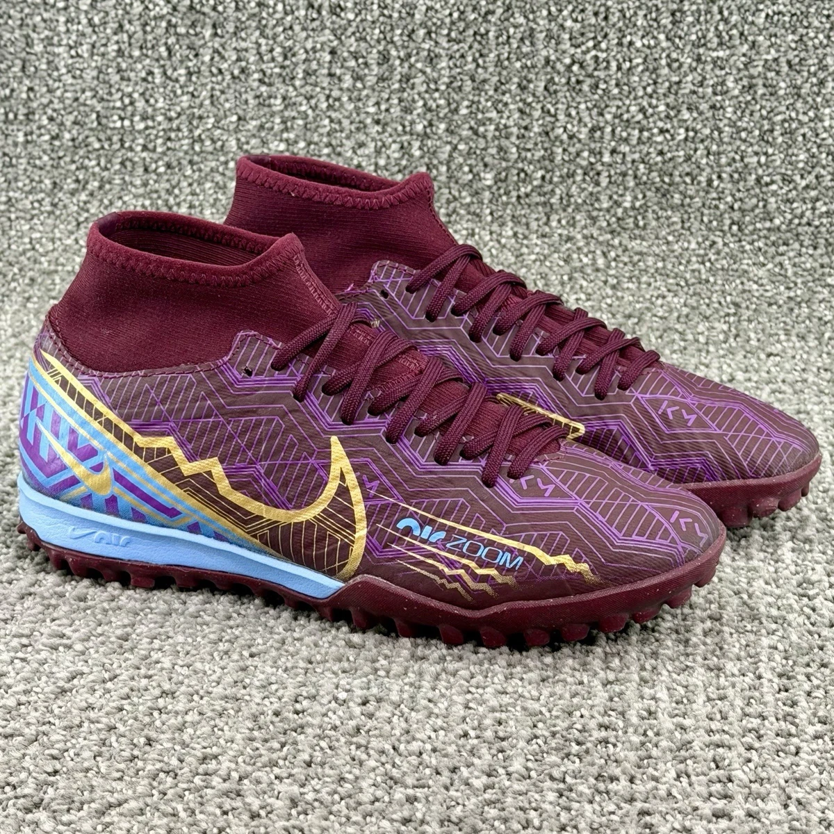 Nike Zoom Mercurial Superfly 9 Academy TF Soccer Cleats Maroon Men 6 DO9347-694 Nike Kylian Mbappé x Zoom Mercurial Superfly 9 Academy TF  main image 4