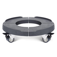 Adjustable Trash Can Dolly with Wheels, Heavy Duty 15-19 Inch Round Roller Base