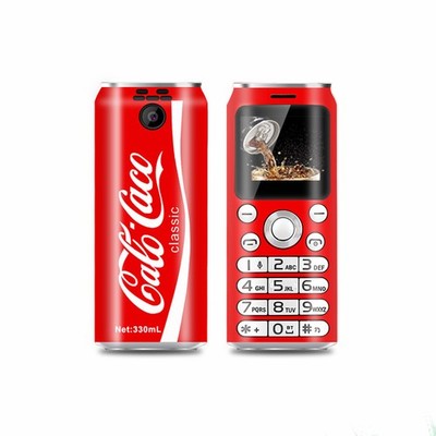 Fashion Portable Coke Pepsi Design Mini Unlocked Dual Sim Bluetooth Mobile Phone