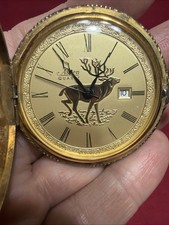 Vintage Aspen Elk Pocket Watch Quartz Untested 