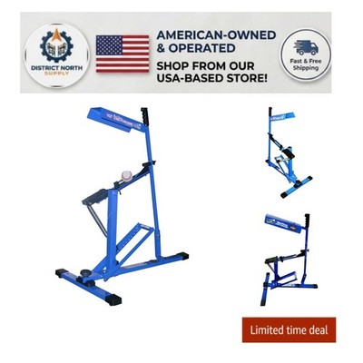 Blue Flame Portable Pitching Machine - Adjustable Speed 18-60 mph for Batting