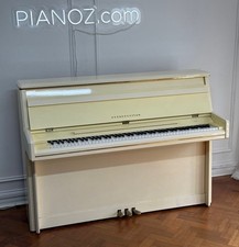Kimball Cosmopolitan White/ Cream Upright Piano - Warranty - Delivery
