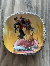 Vintage Retro Kitsch Spanish Decorative Dish - Handpainted Flamenco Dancers