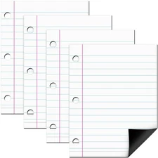 Chinco 4 Packs Magnetic Notebook Paper 8 x 10.5 Inch Magnetic Writing Dry Era...