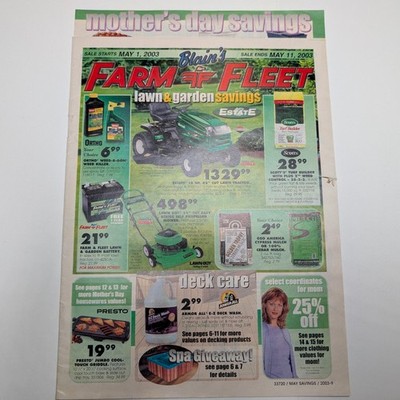 May 2003 Blain's Farm Fleet Lawn Garden Newspaper Print Ad