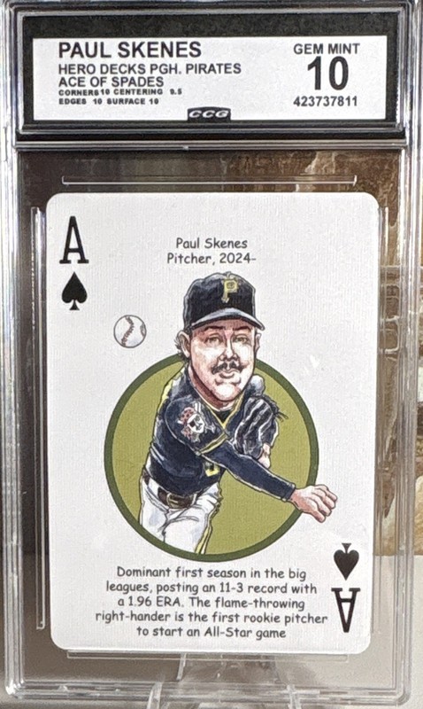 Hero Decks Paul Skenes Ace of Spades CCG 10 Pirates Trading Card