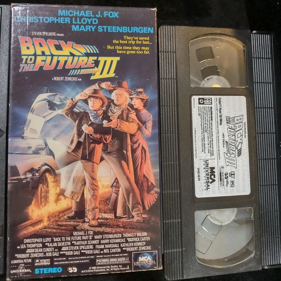 Back to The Future Trilogy VHS Box Set 3-Movie Collection Michael J. Fox Movies  - Image 4 of 4