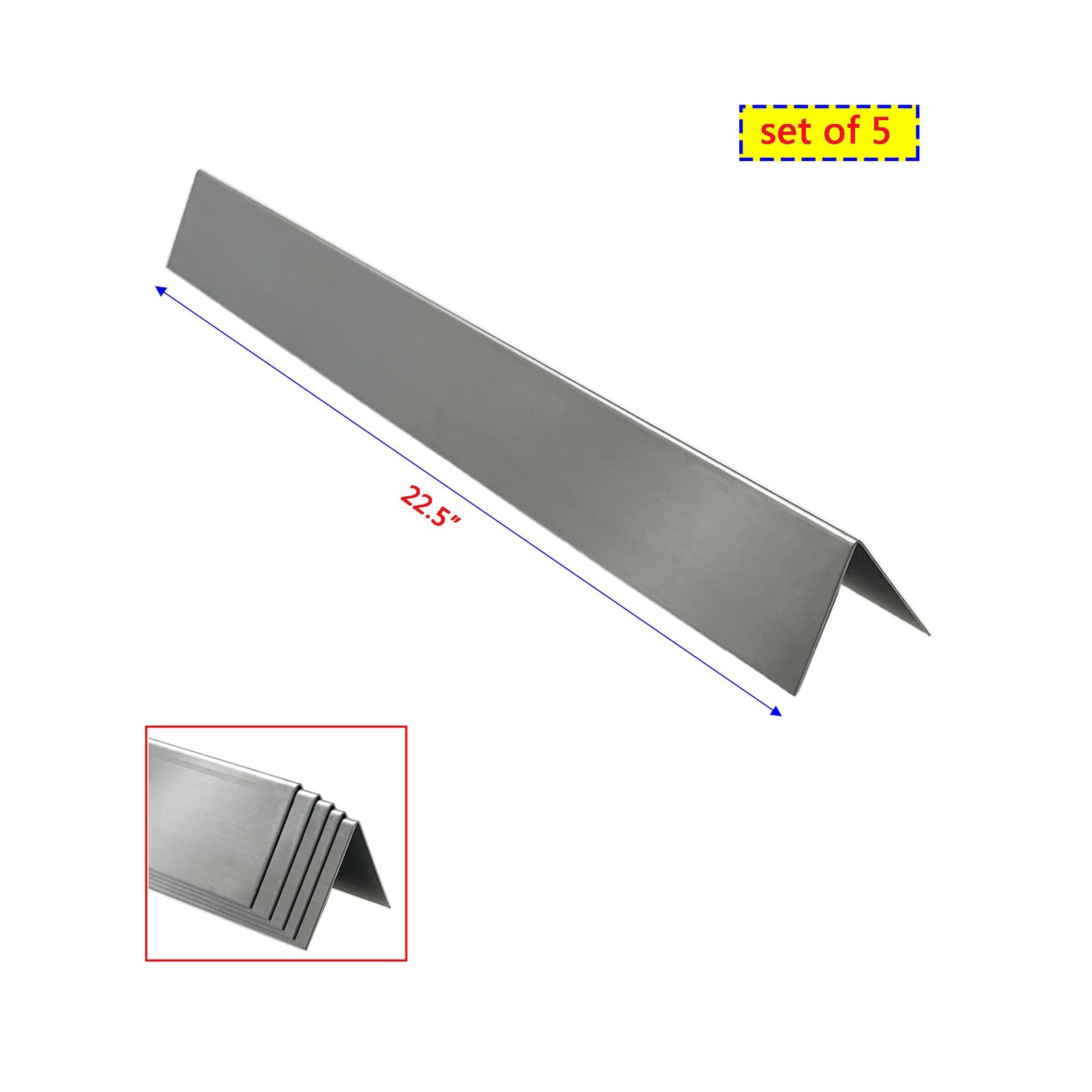 DP103 22.5" Stainless Steel Flavorizer Bars Replacement for Weber 7536, Spirit