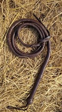 INDIANA JONES BULL WHIP HUNTER BROWN 100 % REAL LEATHER 8 FEET LONG Bull Whip