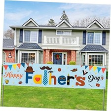Father's Day Party Banner Sign Outdoor Happy Fathers Day Decoration Yard Lawn