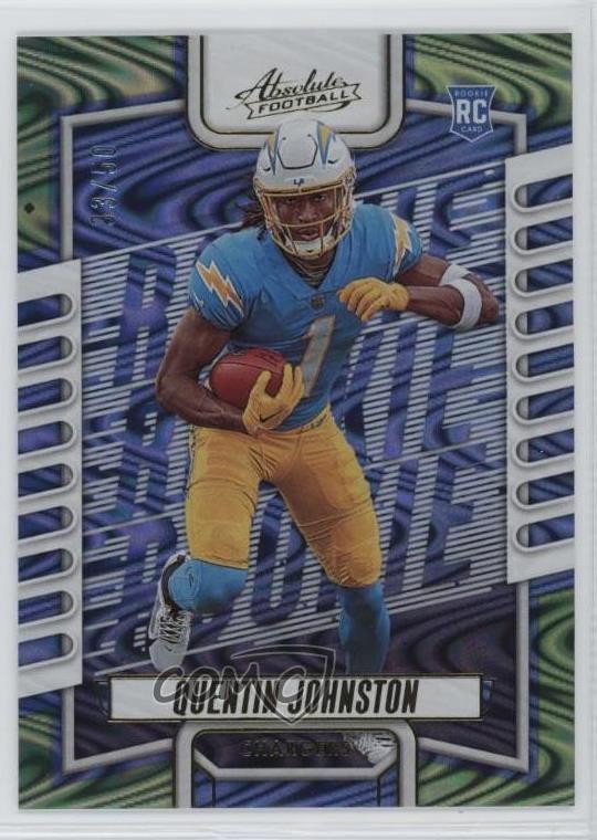 2023 Panini Absolute Rookies Green Waves 33/50 Quentin Johnston #110 0ud4