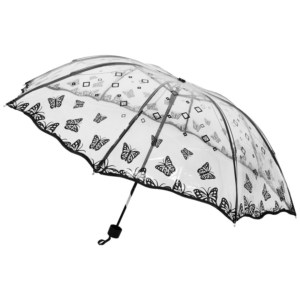 Compact Umbrella See Through All-weather Clear Umbrellas for Rain image 6