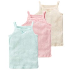 Girl's 100 Cotton Camis  Tanks Top 3 Pack Soft 5T, Camisoles Macaron Color