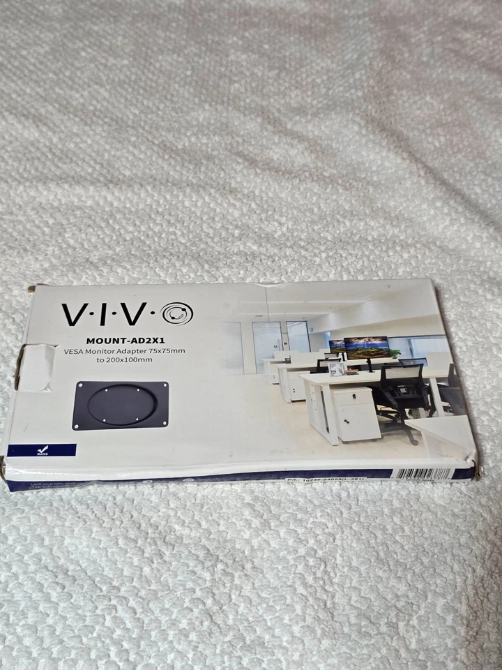 Stahl VESA Monitor Adapterplatte 75x75mm auf 200x100mm für 23-43" Bildschirm Monitor - Bild 3 von 4