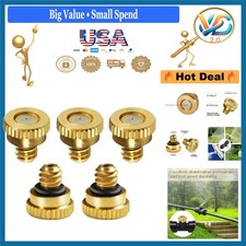 Brass Misting Nozzles 0.012" 10/24 UNC 5 Pack for Garden Cooling  Irrigation