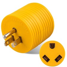 30 Amp to 110 Volt RV Adapter, NEMA 5-15P to TT-30R Electrical Power 30 Amp t...