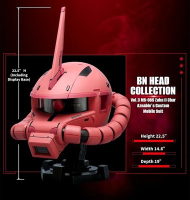 Bandai BN HEAD Collection Gundam Vol.3 MS-06S Char Custom Red Zaku