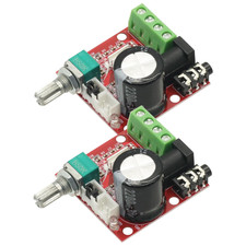 2 Pcs PAM8610 Mini Audio Stereo Amplifier Board 2X10W Dual Channel D Class DC 12
