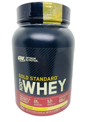 Optimum Nutrition Gold Standard 100% Whey Protein 2lb Banana Cream New Sealed