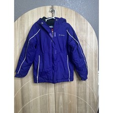 Columbia Kids Omni-Heat Purple Hooded Winter Ski Snowboard Jacket S 7/8