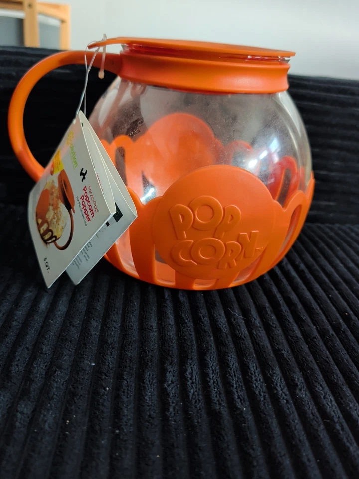 Microondas Palomitas Popper 3qt Ecolution Micro-Pop Temperatura Seguro Vidrio Naranja Foto 2 de 2