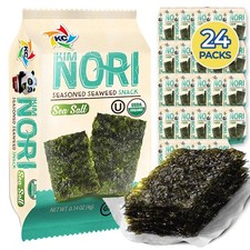KIMNORI Seasoned Seaweed Snacks Sheets Organic Sea Salt Flavor 24...