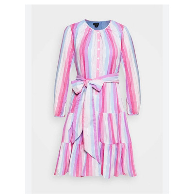 J Crew Pink Stripe Veda Shirt Dress NWT 