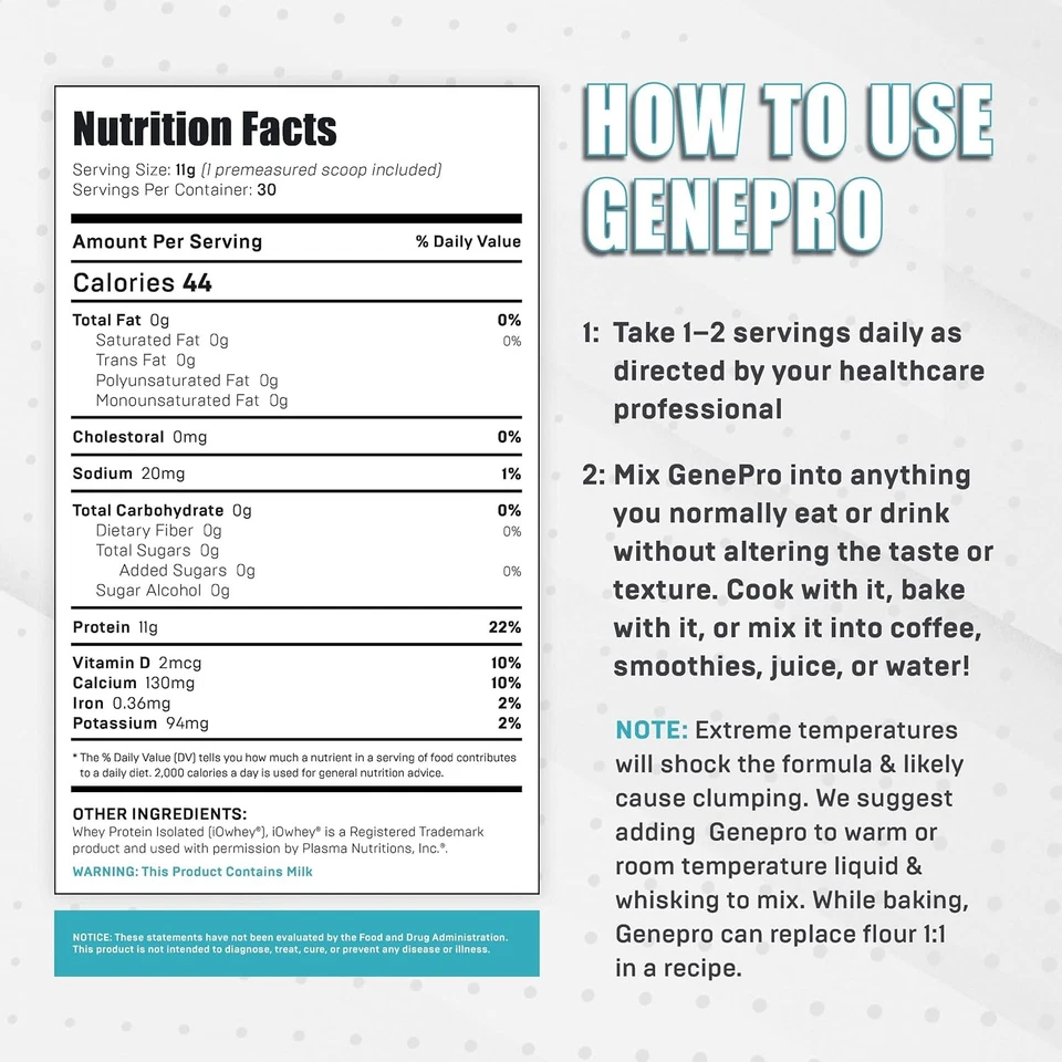 Unflavored Protein Powder - New Formula - Lactose-Free, Gluten-Free, & Non-Gmo W - Image 2 of 4