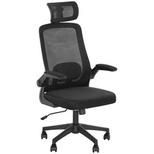 Ergonomic Office Chair, High Back Desk Chair with Flip-up Armrest, Rotatable ...