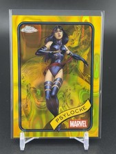 2025 Topps Chrome Marvel Psylocke #135 - Yellow Lava Refractor