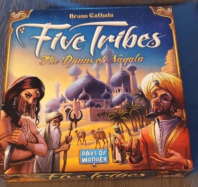 Five Tribes The Djinns of Naqala Board Game Days of Wonder Used All Pieces 