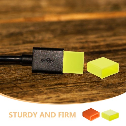 40 Pcs USB Plugs Poussière Prises Bouchons pour Ports Silicone Câble Protecteurs - Photo 4 sur 12