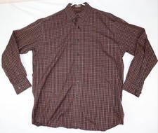 Forsyth Of Canada Plaid Button Up Long Sleeve Wrinkle Free Mens Medium