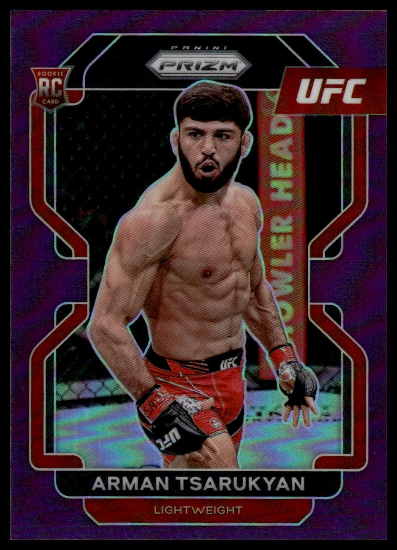 2022 Panini Prizm UFC #187 Arman Tsarukyan Purple Prizms #/149