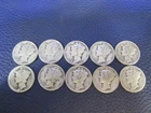 Mercury 90% Silver Dimes - Lot Of 10 Dates Mint Condition Vary a