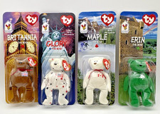 TY McDonald  s Teenie Beanie Babies-Maple, Erin, Glory, Britannia-ERROR TAGS-1993