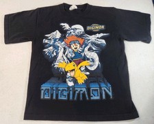 Vintage Y2K Digimon Digital Monsters Kids Size L T-Shirt Tee Agumon Tai VTG RARE