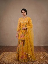 SALWAR KAMEEZ PAKISTANI INDIAN WEDDING PARTY WEAR DRESS BOLLYWOOD SUIT SHARARA