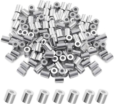 20 Pcs Wire Rope Stop Loop Round Crimps Crimping M2 2mm Diameter