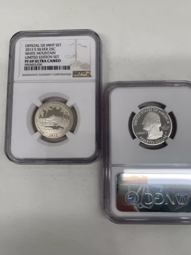 2013-S White Mountain Silver Quarter Limited Edition  Proof Set NGC PF69 UC