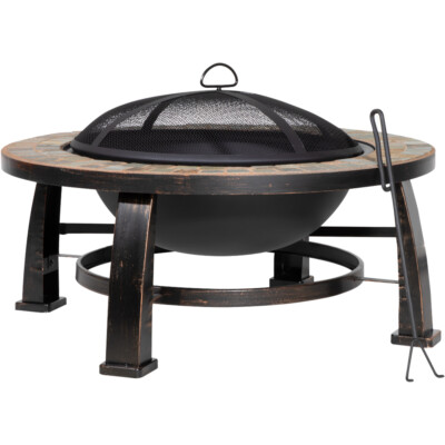 30 Zoll traditionelle Feuerstelle Holzofen - Outdoor Garten Heizung - Mesh Bildschirm