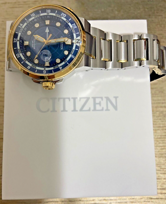 Citizen Eco drive WR 200 watch MENS 2 tone gold stainless steel