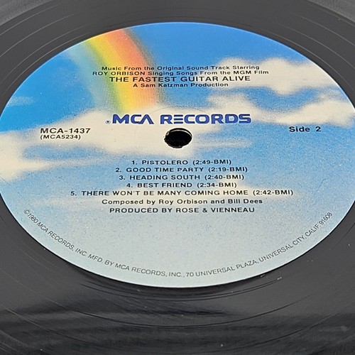 Roy Orbison The Fastest Guitar Alive Vinyl 1980 Soundtrack - Promo - MCA-1437 NM - Picture 11 of 16